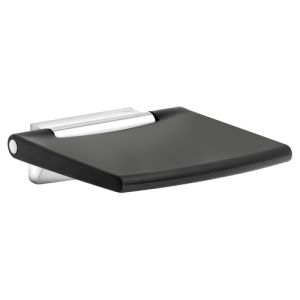 Keuco Collection Plan 14983010037 folding seat chrome/ black gray (RAL 7021)