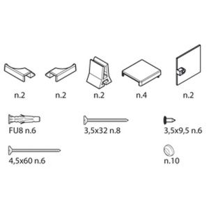 Novellini R01BNR01-K mounting set chrome