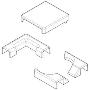 Novellini R0410BNMO-K set of cover caps chrome