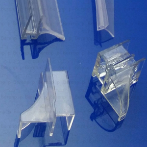 PDPlan Cristal CRP1088 drip strip including 2 corners for hinged door left