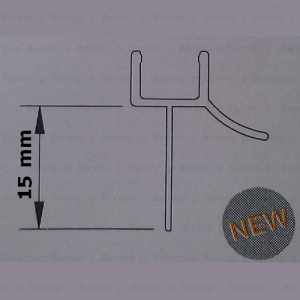 Provex 1236SA00F drainage strip 92cm, 15mm high, transparent, for glass thickness 6mm