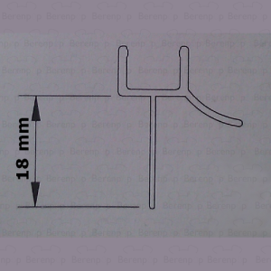 Provex 1245SA00F drainage strip 120cm, 18mm high, transparent, for glass thickness 6mm