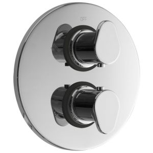 Pure Cinca CN5317B recessed thermostat with 2 outputs chrome