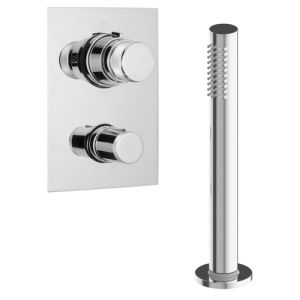Pure Duero DU5409-CH Einbauset für Bad Thermostat 2 Auslässe chrom