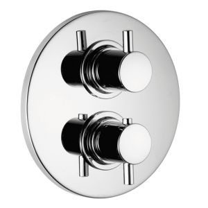 Pure Duero DU5426 recessed thermostat with 3 outlets chrome