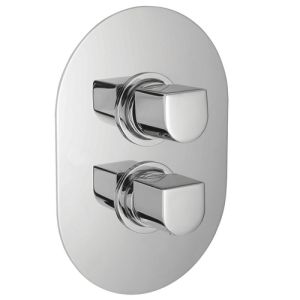 Pure Ebro EB5230 recessed thermostat with 2 outlets chrome