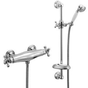 Pure Melrose ME5830 thermostatic shower valve with sliding bar set chrome