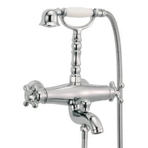 Pure Melrose ME5833 Bad Thermostatarmatur mit Handbrausegarnitur Chrom