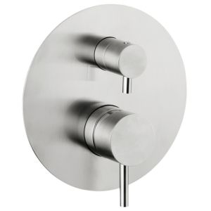 Pure SS 316 Series RV3301 recessed thermostat with 2-outlet stainless steel brushed