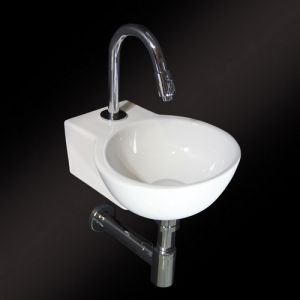 San4U 2503035 One Pack Sun fountain set white ceramic/ chrome