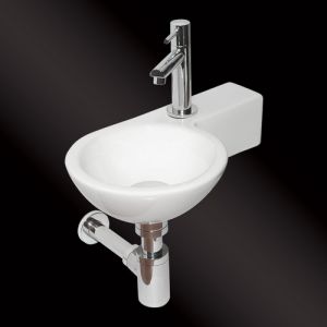 San4U 2506035 One Pack Step (right) fountain set white ceramic/ chrome