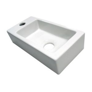 San4U 2514610 Mini-Block (links) fontein 36x18x9cm keramiek wit