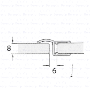 Sealskin Optix 600 - 700 TSS003 Dichtungsprofil 201cm transparent, 8mm *nicht mehr lieferbar*
