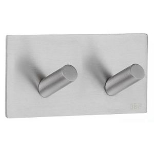 Smedbo Beslagsboden B1093 design haken dubbel geborsteld edelstaal