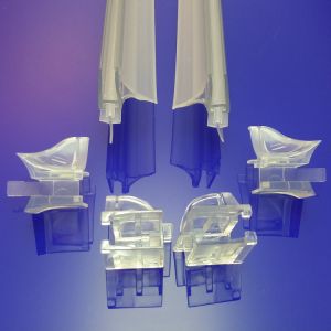 PDPlan Cristal C1006 set of drip strips 71.6 cm including 4 corners for quadrant shower 100x100cm