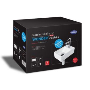 San4U 2501157 One Pack Wonder (right) fountain set white ceramic/ chrome