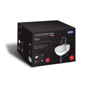 San4U 2503035 One Pack Sun fountain set white ceramic/ chrome