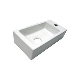 San4U 2502035 One Pack Mini-Block (right) fountain set white ceramic/ chrome