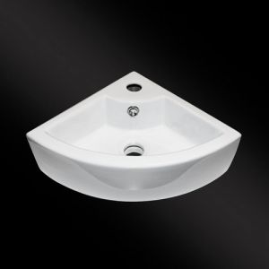San4U 2503565 One Pack Floor fountain set white ceramic/ chrome