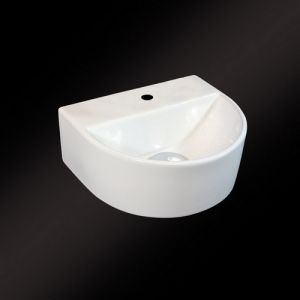 San4U 2504035 One Pack Moon fountain set white ceramic/ chrome