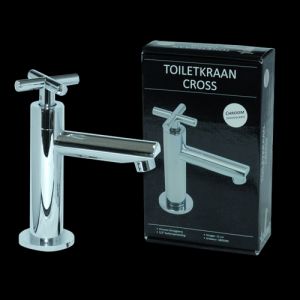 San4U 2504035 One Pack Moon fountain set white ceramic/ chrome