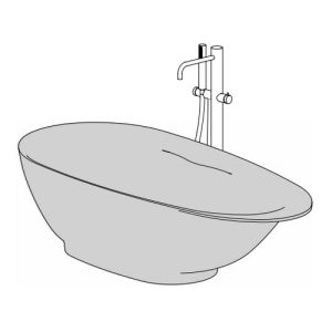 Clou First CL0513010 freestanding bath 182x82 aluite white
