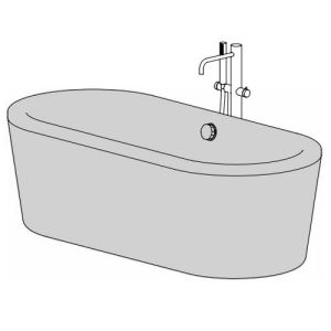 Clou InBe IB0540300 freestanding bath 178x80 white