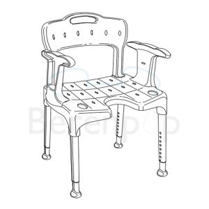 Etac Swift 81701430 shower chair gray