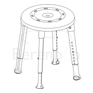 Etac Easy 81901020 Duschhocker eisblau