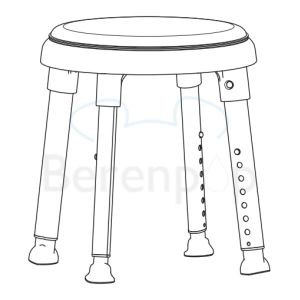 Etac Easy 81901050 Duschhocker mit Drehscheibe grau