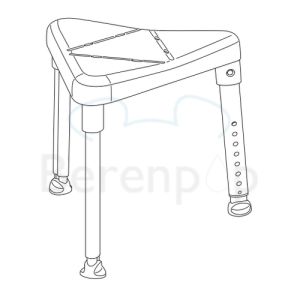 Etac Edge 81801040 Duschhocker niedriges Modell grau