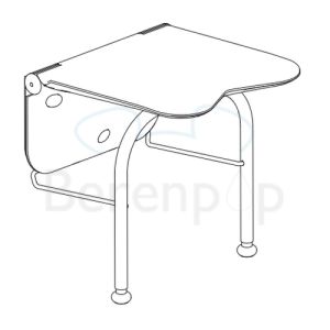Etac Relax 81703030 shower seat with support legs white
