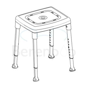 Etac Smart 81951020 Duschhocker eisblau