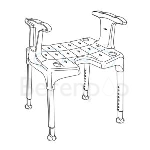 Etac Swift 81701420 Duschhocker mit Armlehnen grau