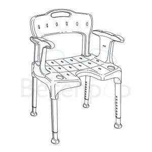 Etac Swift 81701530 shower chair Ice Blue