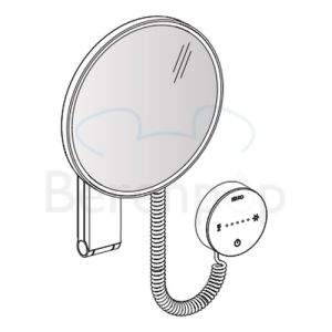 Keuco iLook_move 17612019000 cosmetic mirror 5x with illumination (without plug) chrome