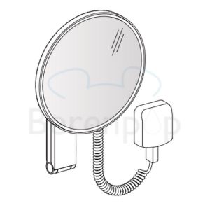 Keuco iLook_move 17612019001 cosmetic mirror 5x with lighting (with plug) chrome