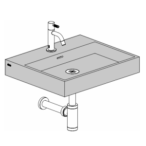 Clou Wash Me CL0230030 sink 50x42cm ceramic matte black