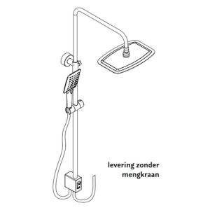 HSK AquaSwitch Softcube 1001780 showerset without faucet chrome