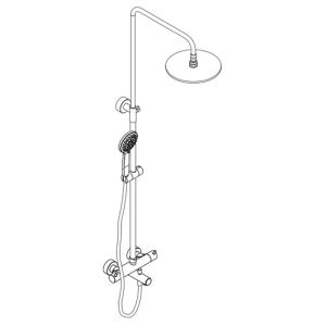 HSK RS 200 1006700 showerset with thermostat for bathtub chrome