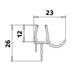 Kermi 2534113 set of splash guards 2 x 98.5cm - 6mm