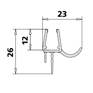 Kermi 2534116 set of curved splash guards 6mm