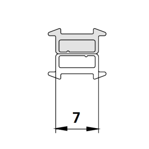 Kermi 6008261 insert magnetic profile vertical 200cm