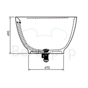 Clou First CL0513010 freestanding bath 182x82 aluite white