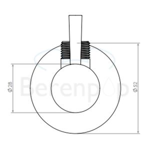 Clou InBe IB0645001 design angle stop valve chrome