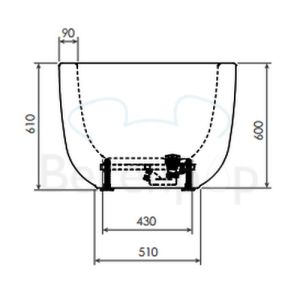 Clou InBe IB0540102 freestanding bath 180x85 acrylic white