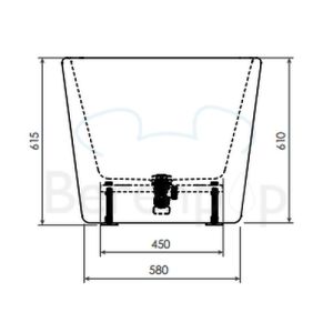 Clou InBe IB0540301 freestanding bath 165x73 acrylic white