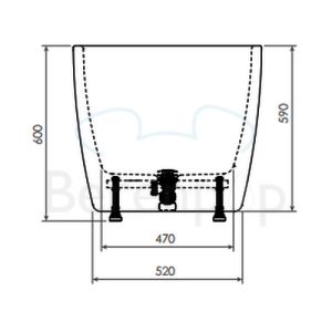 Clou InBe IB0540302 freestanding bath 170x67 acrylic white