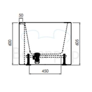 Clou InBe IB0540506 bathtub wall model 172x74 acrylic white