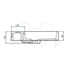Clou Wash Me CL0201032 sink 70x42cm ceramic white